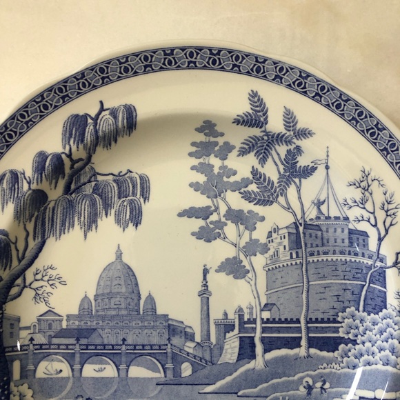 Spode Rome Blue Room Reproduction Blue and White Collectible Plate - Picture 6 of 7